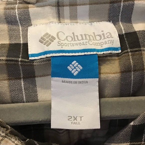 Columbia Plaid Shirt Button Up 2XTall - Picture 3 of 6